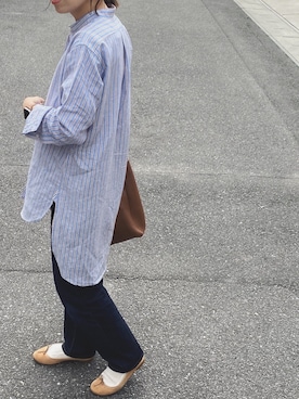 「アイテム（バレエシューズ）」を使った、mayuさん（レディース・153cm）の春コーディネート
