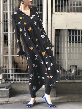 「ADAM ET ROPE'（アダムエロペ）のアイテム（バレエシューズ）」を使った、ジ マさん（レディース・162cm）の夏コーディネート