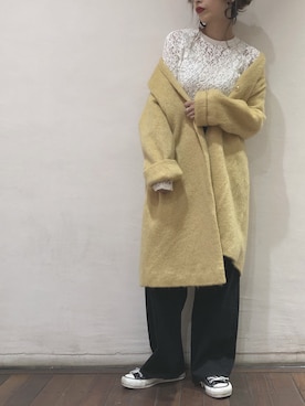 「モヘア」｜ジ マさん（レディース・162cm）の秋コーディネート