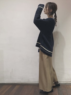 「BATONER（バトナー）のアイテム」を使った、ジ マさん（レディース・162cm）の秋コーディネート