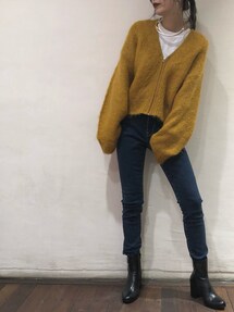 アダムエロペ モヘヤZIPカーディガン ADAM ET ROPE'（アダムエロペ）の「モヘヤZIPカーディガン