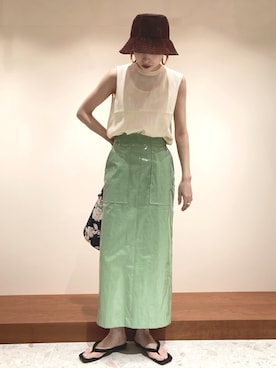 「いいね、save、フォローお願いします🤑」｜「アイテム（ハット）」を使った、ジ マさん（レディース・162cm）の夏コーディネート