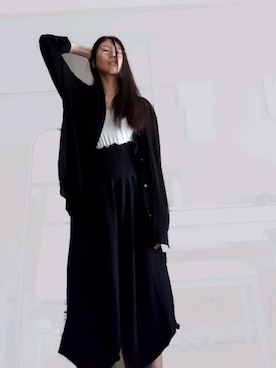 「ジェンダーレス部」｜「アイテム（つなぎ/オールインワン）」を使った、圭さん（レディース・174cm）の冬コーディネート
