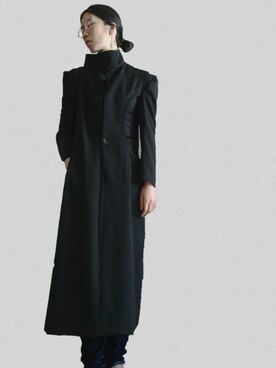 「Yohji Yamamoto（ヨウジヤマモト）のアイテム（その他アウター）」を使った、圭さん（レディース・174cm）の冬コーディネート