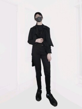 「Yohji Yamamoto（ヨウジヤマモト）のアイテム（ブルゾン）」を使った、圭さん（レディース・174cm）の春コーディネート