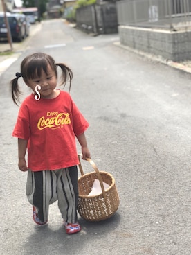 「Moujonjon（ムージョンジョン）のアイテム（シューズ）」を使った、SAHOさん（キッズ・90cm）の春コーディネート