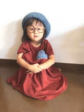 「F.O.KIDS（エフオーキッズ）のアイテム（ワンピース/ドレス）」を使った、SAHOさん（キッズ・90cm）の秋コーディネート