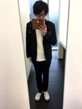 「CONVERSE（コンバース）のCONVERSE コンバース ジャック パーセル / JACK PURCEL（スニーカー）」を使った、もじゃおさん（メンズ・175cm）の春コーディネート