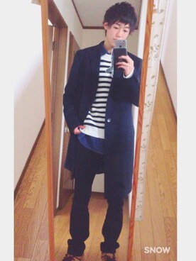 「アイテム（ジャケット/アウター）」を使った、丈士さん（メンズ・180cm・10代）の冬コーディネート