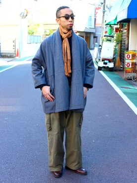 「BASISBROEK（バシスブルック）のアイテム（その他アウター）」を使った、shigeさん（メンズ・170cm）の冬コーディネート