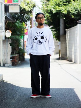 「MASTER&Co（マスターアンドコー）のアイテム（パンツ）」を使った、shigeさん（メンズ・170cm）の夏コーディネート