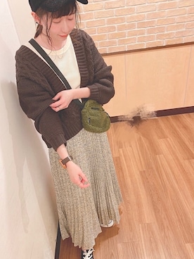 「Samansa Mos2 blue（サマンサモスモスブルー）のアイテム（アクセサリー）」を使った、koeda𖡼.𖤣𖥧さん（レディース・158cm）の秋コーディネート