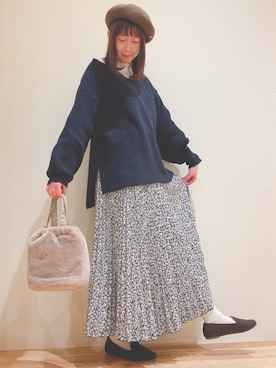 koeda𖡼.𖤣𖥧さん（レディース・158cm）の秋コーディネート