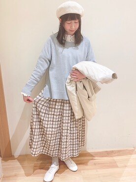 koeda𖡼.𖤣𖥧さん（レディース・158cm）の冬コーディネート