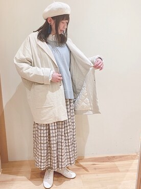 koeda𖡼.𖤣𖥧さん（レディース・158cm）の冬コーディネート