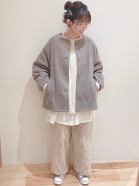 koeda𖡼.𖤣𖥧さん（レディース・158cm）の冬コーディネート