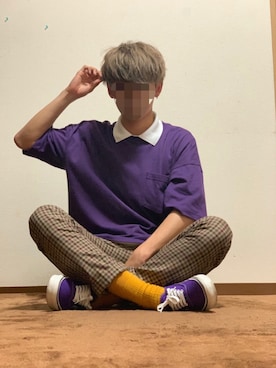 「ムラサキコーデ」｜KAIT😊さん（メンズ・178cm）の夏コーディネート