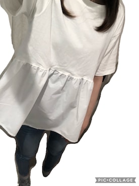 「ZOZO（ゾゾ）のスキニーデニムパンツ［WOMEN］（デニムパンツ）」を使った、wwwwwataさん（レディース・160cm）の夏コーディネート