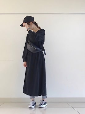 「スリットレギンス」｜mi-n*さん（レディース・158cm）の秋コーディネート