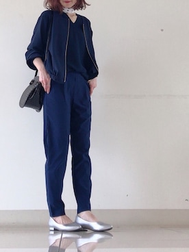 「平成最後のWEARISTAセンバツ」｜「アイテム（ブルゾン）」を使った、mi-n*さん（レディース・158cm）の春コーディネート