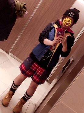 「JSG（ジェイエスジー）のアイテム」を使った、𓃟さん（レディース・155cm）の冬コーディネート