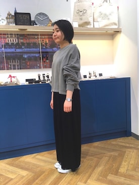 「BERING（ベーリング）のアイテム」を使った、NORDICFeeling 新宿店スタッフさん（レディース・153cm）の冬コーディネート