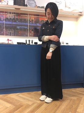 「JACOB JENSEN（ヤコブイェンセン）のアイテム（腕時計）」を使った、NORDICFeeling 新宿店スタッフさん（レディース・152cm）の冬コーディネート