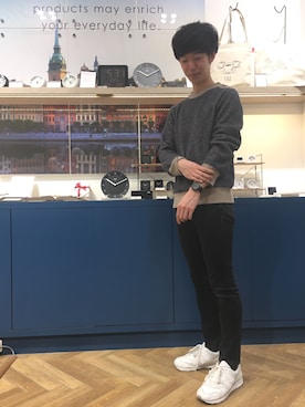 「TRIWA（トリワ）のアイテム」を使った、NORDICFeeling 新宿店スタッフさん（メンズ・174cm）の冬コーディネート