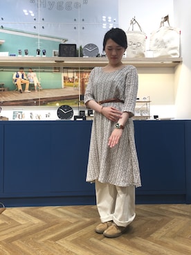 「TRIWA（トリワ）のアイテム」を使った、NORDICFeeling 新宿店スタッフさん（レディース・158cm）の春コーディネート