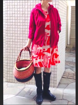 ワンピースを使った 鶴柄 のレディース人気ファッションコーディネート Wear