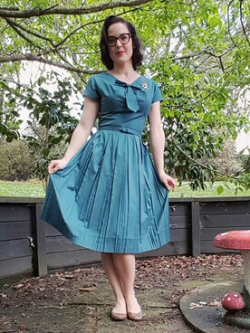 ワンピースを使った 1950s のレディース人気ファッションコーディネート Wear