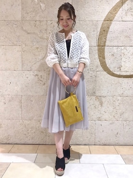 「ウェッジソール」｜「アイテム（ブルゾン）」を使った、★suzuyukiさん（レディース・151cm）の春コーディネート