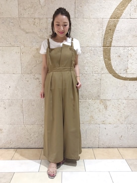 「laboratory work（ラボラトリーワーク）のアイテム（サロペット/オーバーオール）」を使った、★suzuyukiさん（レディース・151cm）の夏コーディネート