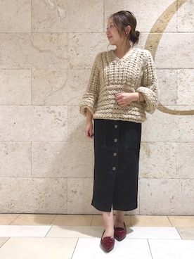 「ボリュームニット」｜「アイテム（ローファー）」を使った、★suzuyukiさん（レディース・151cm）の秋コーディネート
