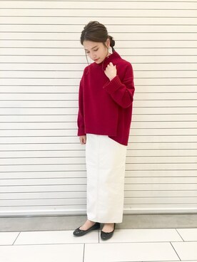 「アパートバイローリーズ」｜「アイテム（レインシューズ）」を使った、キタマユさん（レディース・155cm）の秋コーディネート