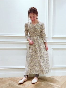 「A part by（アパートバイ）のアイテム（レッグウェア）」を使った、キタマユさん（レディース・155cm）の冬コーディネート