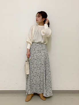 「アパートバイローリーズ」｜「アイテム（スリッポン）」を使った、キタマユさん（レディース・155cm）の冬コーディネート