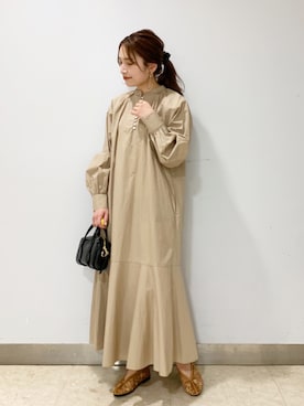 「アパートバイローリーズ」｜「アイテム（その他シューズ）」を使った、キタマユさん（レディース・155cm）の春コーディネート