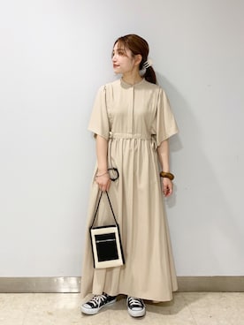 「アパートバイローリーズ」｜「アイテム（スニーカー）」を使った、キタマユさん（レディース・155cm）の春コーディネート