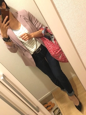 「SIENA（シエナ）のアイテム」を使った、A(￣▽￣)Aさん（レディース・154cm）の春コーディネート