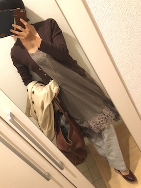 「pas de calais（パドカレ）のアイテム（ワンピース/ドレス）」を使った、A(￣▽￣)Aさん（レディース・154cm）の春コーディネート