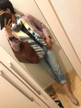 「une autre（ユノートル）のアイテム」を使った、A(￣▽￣)Aさん（レディース・154cm）の春コーディネート