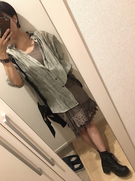 「pas de calais（パドカレ）のアイテム（ワンピース/ドレス）」を使った、A(￣▽￣)Aさん（レディース・154cm）の春コーディネート