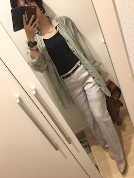 「RYU（リュー）のアイテム（バッグ）」を使った、A(￣▽￣)Aさん（レディース・154cm）の夏コーディネート