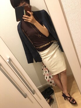 「HELIOPOLE（エリオポール）のアイテム（テーラードジャケット）」を使った、A(￣▽￣)Aさん（レディース・154cm）の秋コーディネート