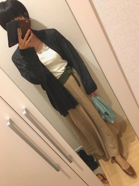 「une autre（ユノートル）のアイテム」を使った、A(￣▽￣)Aさん（レディース・154cm）の秋コーディネート