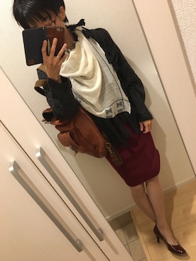 「pas de calais（パドカレ）のアイテム」を使った、A(￣▽￣)Aさん（レディース・154cm）の秋コーディネート