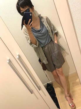 「pas de calais（パドカレ）のアイテム」を使った、A(￣▽￣)Aさん（レディース・154cm）の春コーディネート