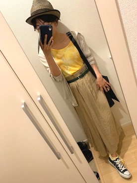 「pas de calais（パドカレ）のアイテム」を使った、A(￣▽￣)Aさん（レディース・155cm）の夏コーディネート