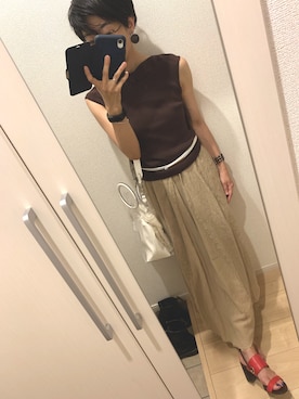 「pas de calais（パドカレ）のアイテム」を使った、A(￣▽￣)Aさん（レディース・154cm）の夏コーディネート